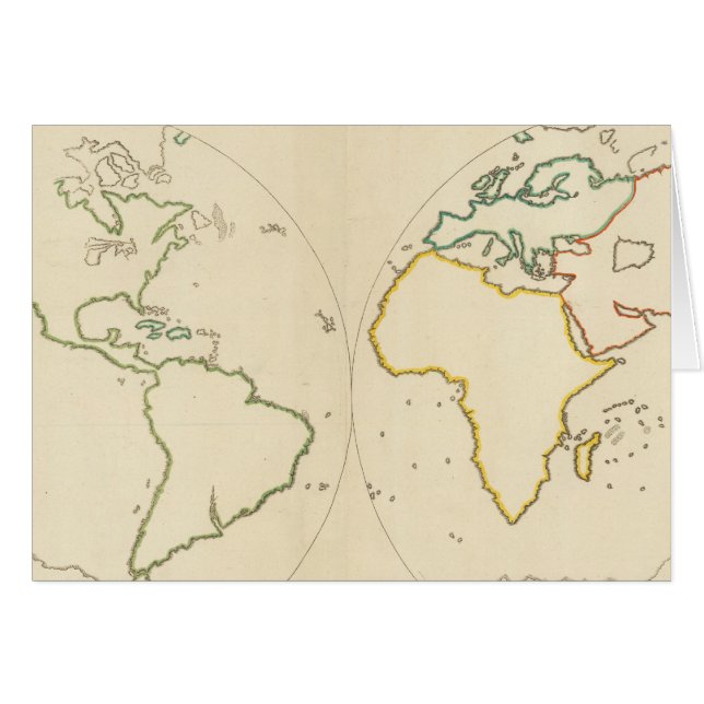 Cartão Destaque do Mapa Mundial 2 (Frente Horizontal)