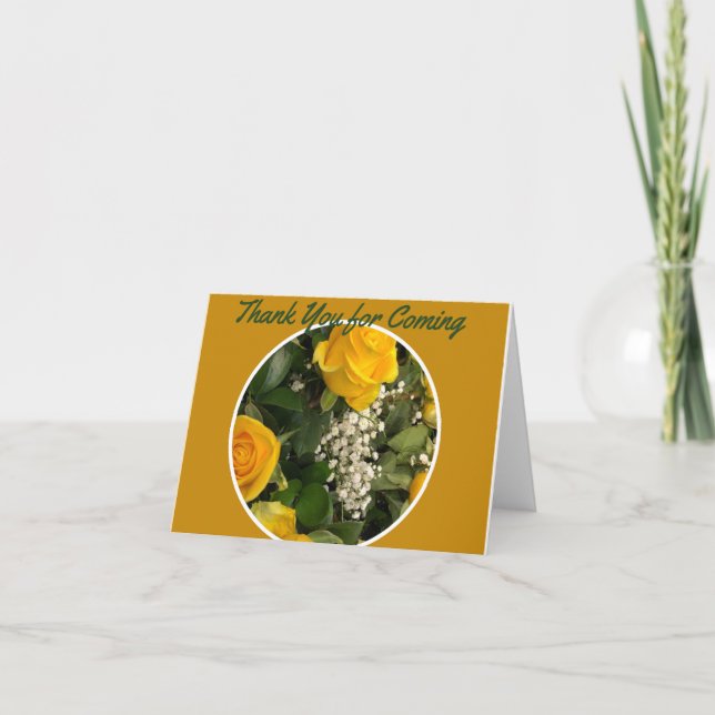 Cartão Destaques da Rosa Dourada Obrigado (Frente)