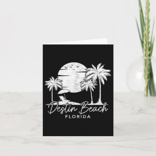 Cartão Destin Beach Flórida Fl Vintage Sunset Surfer Vaca