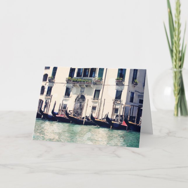 Cartão Destinos| Fotografia da frente d'água de Veneza (Frente)