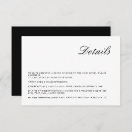 Cartão Detalhado de Casamento de Script Minimalist