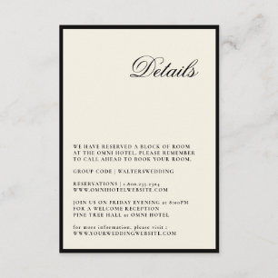 Cartão Detalhado de Casamento de Script Minimalist