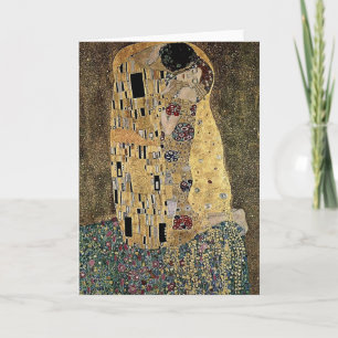 Cartão Detalhado do Beijo de Gustav Klimt (cerca d