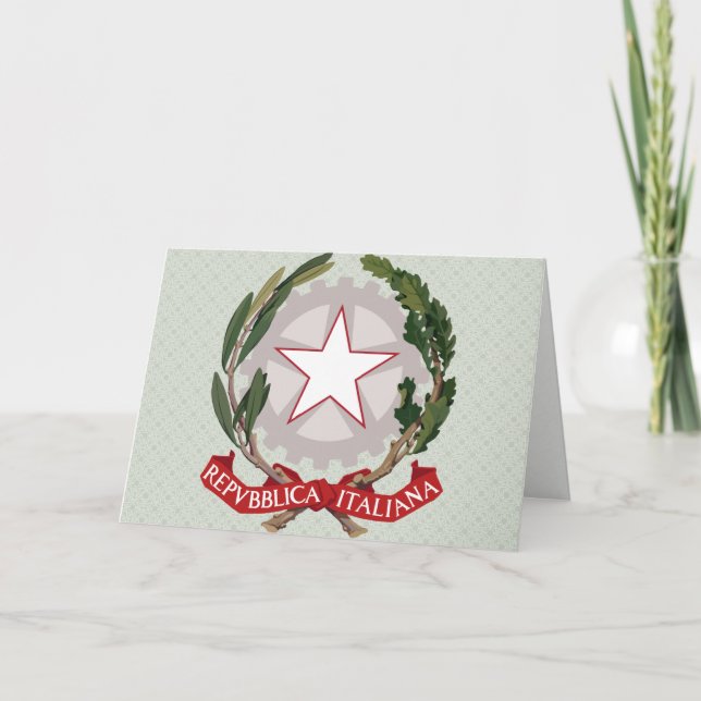 Cartão Detalhe da brasão de Italia (Frente)