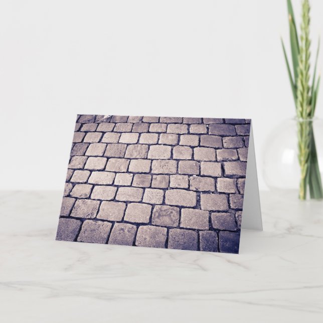 Cartão Detalhe da Rua Cobblestone, Horizontal (Frente)