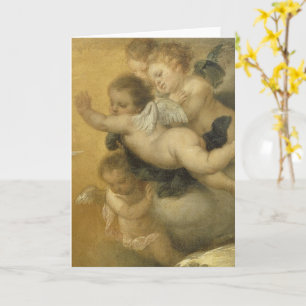 Cartão Detalhe de Cherubs bonitos de uma Annunctitia - Be