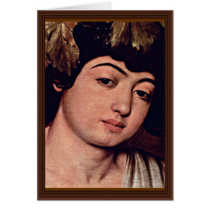 Cartão Detalhe de Dionysus por Michelangelo Merisi a