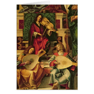 Cartão Detalhe de músicos do anjo