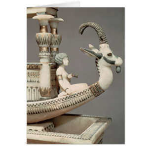 Cartão Detalhe de prow de um barco com cabeça do sírio