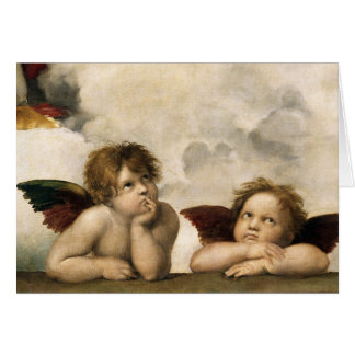 Cartão Detalhe de Sistine Madonna, Raphael