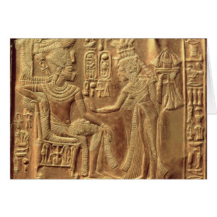 Cartão Detalhe do santuário dourado de Tutankhamun