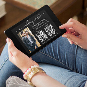 Cartão Detalhes da RSVP de Fotos Minimalista Moderna 2 Ca