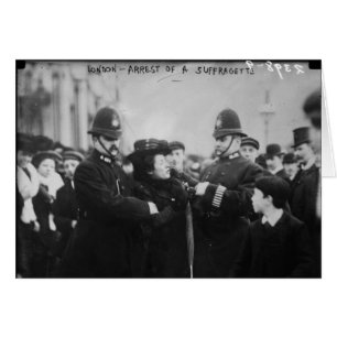 Cartão Detenção de um Suffragette em Londres Inglaterra c
