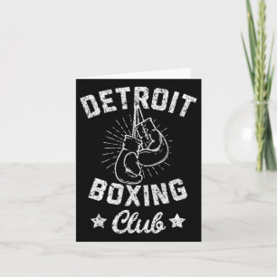 Cartão Detroit Boxing Club - Vintage Boxer Luvas