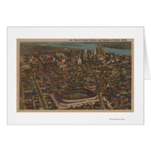 Cartão Detroit, MI - estádio de basebol aéreo de Briggs