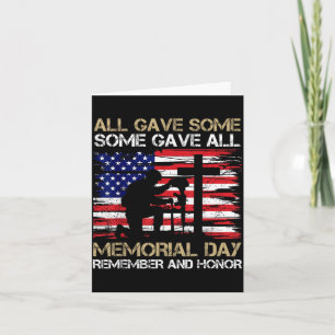 Cartão Deu Algum Memorial Day Veterano