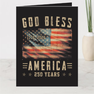 Cartão Deus Abençoe a América 250 Anos 1776-2026