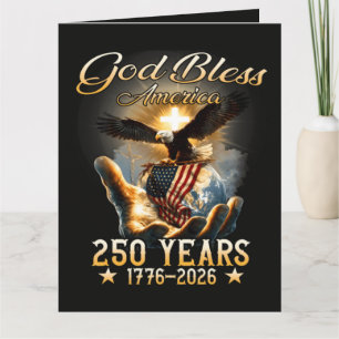 Cartão Deus Abençoe a América 250 Anos 1776-2026