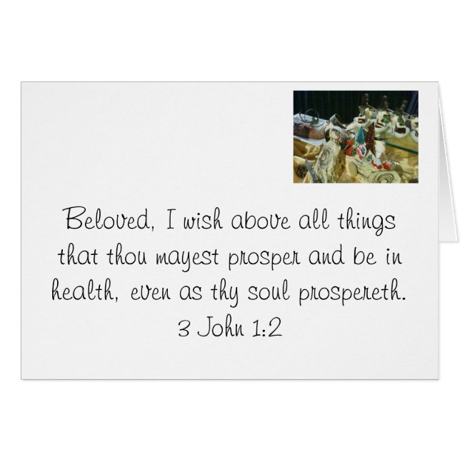 Cartão Deus abençoe de maio você com prosperidade (Frente horizontal)