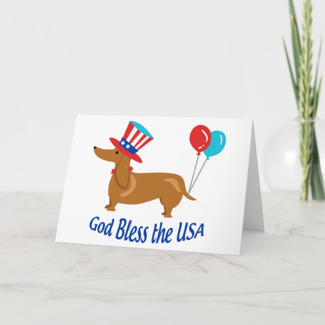 Cartão Deus abençoe dos EUA (Frente)