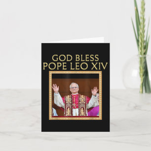 Cartão Deus abençoe Leo Xiv Retrato Católico Religioso