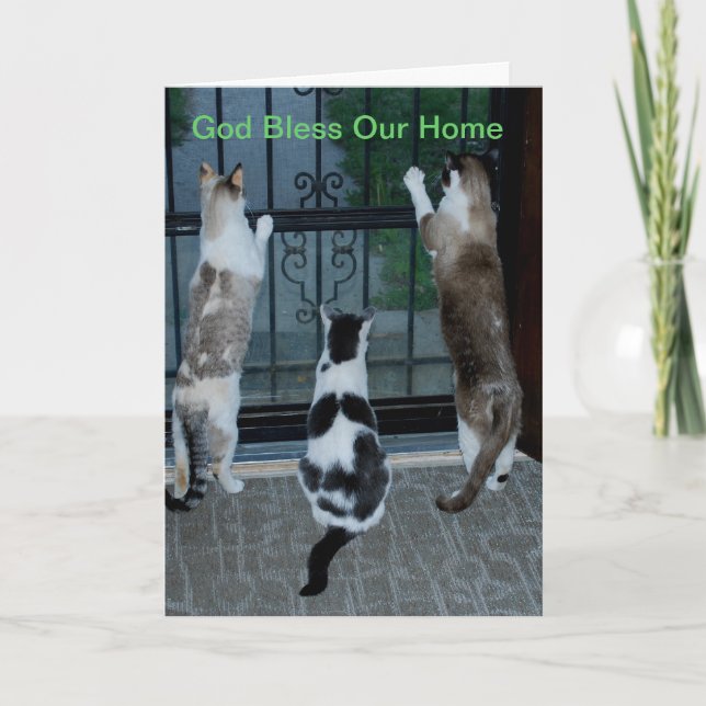 Cartão Deus abençoe nossa casa (Frente)