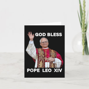 Cartão Deus abençoe Novo Papa Leo Xiv Igreja Católica Fé