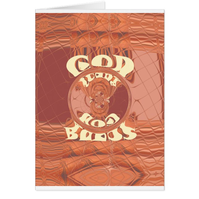 Cartão Deus abençoe Seu Design de texto Inspiracional. (Frente)