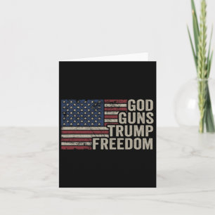 Cartão Deus Arma Liberdade Cruel - Pro Gun Usa Flag Engra