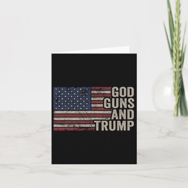 Cartão Deus Armas e Armadilhas - Pro Deus Arma Um Republi (Frente)