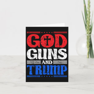 Cartão Deus Armas E Bandeira Americana Trump Patriota