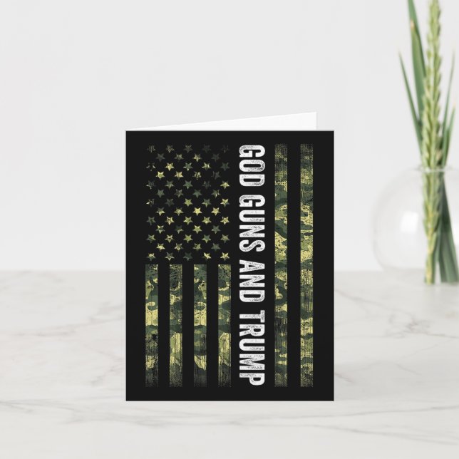 Cartão Deus Armas E segundo De Tromboço Emenda Usa Bandei (Frente)