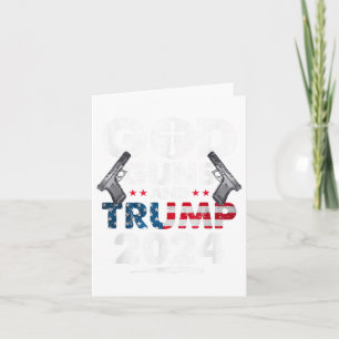 Cartão Deus Armas E Trump 2024 U.A. Bandeira Americana _1