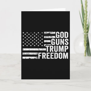 Cartão Deus Armas Trump Liberdade - Cristão Engraçado Pro
