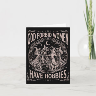 Cartão Deus Celestial Retro Proíba as Mulheres de Ter Pas