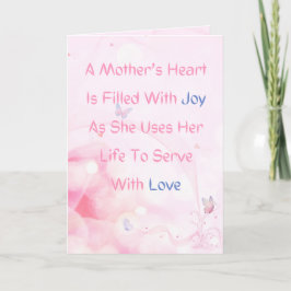 Cartão Deus dá a mão a um dia de mãe coração