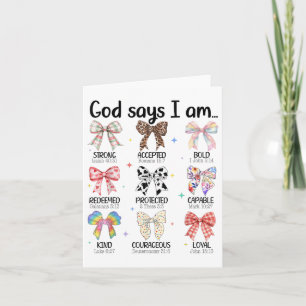 Cartão Deus Diz Que Eu Sou A Arco Coqueteira Mulher Crist