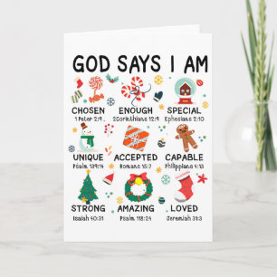 Cartão Deus Diz Que Eu Sou Bonito Natal Xmas Christian Bo