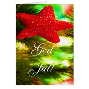 Cartão Deus do Natal Jul Red Star III