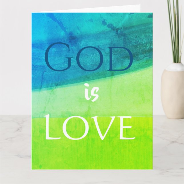 Cartão Deus é Amor Inspirador (Frente)
