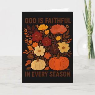 Cartão Deus é Fiel em Todas as Estações, Floral Outono