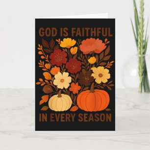 Cartão Deus é Fiel em Todas as Estações, Floral Outono