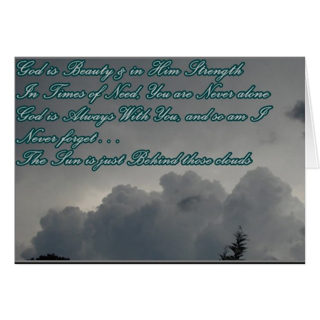 Cartão Deus é força (Frente Horizontal)