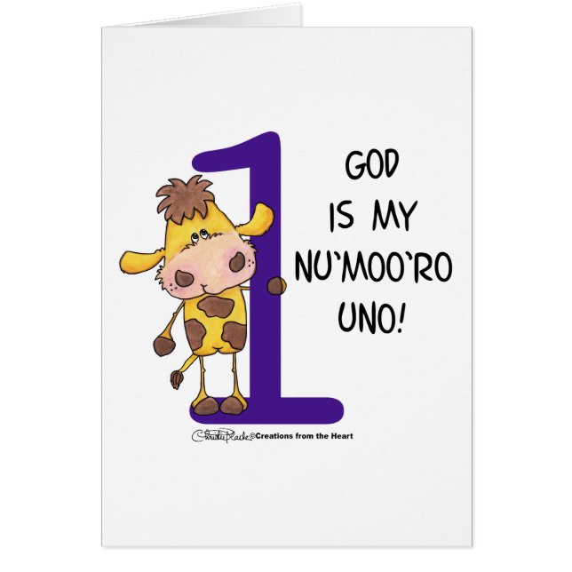 Cartão Deus é Nu'moo'ro Uno! (Frente)