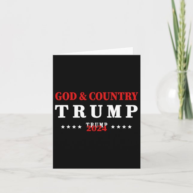 Cartão Deus E País Trump 2024 (Frente)