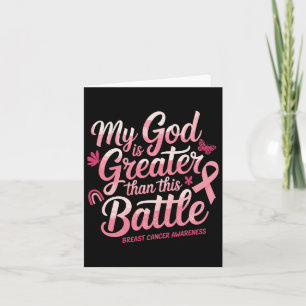 Cartão Deus Faith Apoio ao cancer de mama Breve Cancer Aw