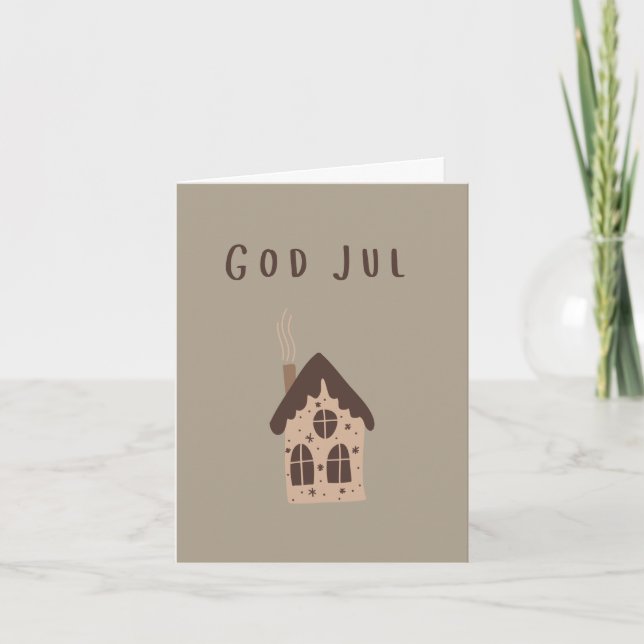 Cartão Deus jul (julkort) Natal sueco (Frente)