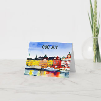 Cartão Deus Jul, Natal Sueco