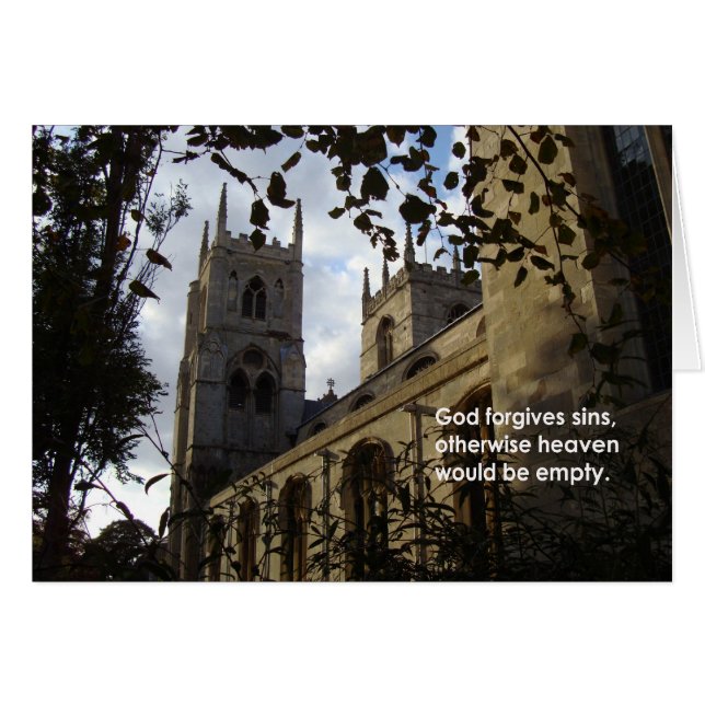 Cartão Deus perdoa... (Frente Horizontal)