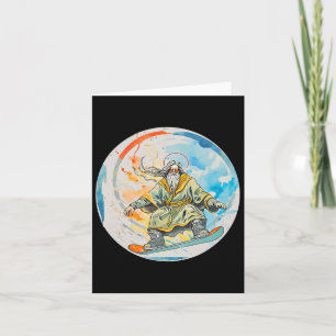 Cartão Deus Snowboard Com Jesus Cristo Orador Senhor Chu